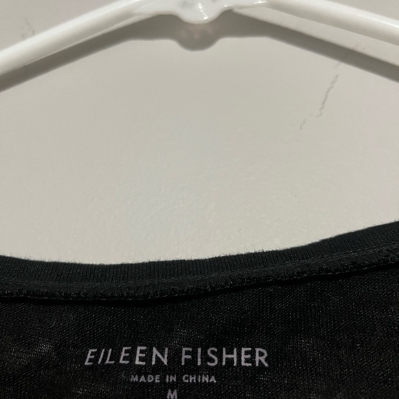 Eileen Fisher‎ Black Cut Out Short Sleeve Blouse - Picture 3 of 7